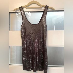 Express black sequin tank. So cute! Great for game days or nights out!